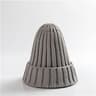 Trendy Knitted Beanie, Solid Color Winter Hat, Warm Ear Protection for Men and Women, Chunky Curl Edge Hood