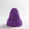 Trendy Knitted Beanie, Solid Color Winter Hat, Warm Ear Protection for Men and Women, Chunky Curl Edge Hood