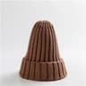 Trendy Knitted Beanie, Solid Color Winter Hat, Warm Ear Protection for Men and Women, Chunky Curl Edge Hood