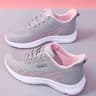 Breathable Running Shoes for Women, Summer Mesh Sneakers with Air Cushion, Lightweight Outdoor Sports Trainers Lace-Up