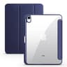 Trifold Clear Back Case with Pen Holder for iPad, Hard Acrylic Protective Stand Cover for Apple iPad
