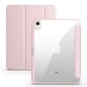 Trifold Clear Back Case with Pen Holder for iPad, Hard Acrylic Protective Stand Cover for Apple iPad