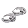 Multilayer Circle Twist Earrings For Women Trendy Gold Plated Stainless Steel Statement Jewelry Bij 7