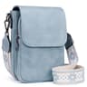 Vintage Womens Shoulder Crossbody Bag with Adjustable Wide Strap, Multi-Zipper Compartments Wallet Phone Pouch
