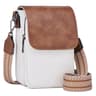 Vintage Womens Shoulder Crossbody Bag with Adjustable Wide Strap, Multi-Zipper Compartments Wallet Phone Pouch