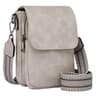 Vintage Womens Shoulder Crossbody Bag with Adjustable Wide Strap, Multi-Zipper Compartments Wallet Phone Pouch