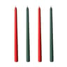 Long Burning Taper Candles, 4 Pack, Dripless Smokeless Unscented, for Home Interior and Valentine's Decor