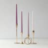 Long Burning Taper Candles, 4 Pack, Dripless Smokeless Unscented, for Home Interior and Valentine's Decor