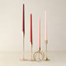 Long Burning Taper Candles, 4 Pack, Dripless Smokeless Unscented, for Home Interior and Valentine's Decor