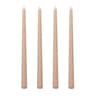 Long Burning Taper Candles, 4 Pack, Dripless Smokeless Unscented, for Home Interior and Valentine's Decor