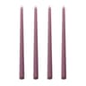 Long Burning Taper Candles, 4 Pack, Dripless Smokeless Unscented, for Home Interior and Valentine's Decor