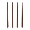 Long Burning Taper Candles, 4 Pack, Dripless Smokeless Unscented, for Home Interior and Valentine's Decor