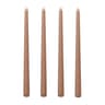 Long Burning Taper Candles, 4 Pack, Dripless Smokeless Unscented, for Home Interior and Valentine's Decor