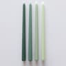 Long Burning Taper Candles, 4 Pack, Dripless Smokeless Unscented, for Home Interior and Valentine's Decor