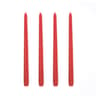 Long Burning Taper Candles, 4 Pack, Dripless Smokeless Unscented, for Home Interior and Valentine's Decor