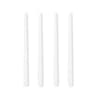 Long Burning Taper Candles, 4 Pack, Dripless Smokeless Unscented, for Home Interior and Valentine's Decor