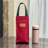 Portable Handheld Water Bottle Holder Universal Canvas Insulated Cup Bag Carrying Umbrella 6