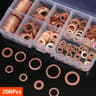 Copper Washer Gasket Nut And Bolt Set Flat Ring Seal Assortment Kit With Storage Box For Precision  4