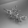 Geometric Claw Clips Women Large Metal Silver Color Fashion Shark Hair Clips Grab Clamps Girls Hair