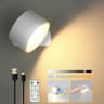 Magnetic Rechargeable LED Wall Lamp With Remote Wireless Reading Night Light For Bedroom Bedside An 6