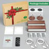 Wireless Magnetic LED Wall Lamp Rechargeable 360 Rotating Black Walnut Reading Sconce with Remote Control