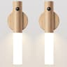 Motion Sensor Night Light Rechargeable Magnetic Wooden Wall Sconce For Bedroom Hallway And Stairs 9