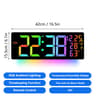 RGB LED Wall Clock with Remote Control Digital Wall Clock Display Temperature Date Alarm Timer