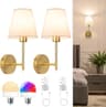 Cordless Battery Operated Wall Sconce with Rechargeable LED Bulb Remote Control and Color Dimmable Light