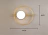 Modern LED Wall Sconce Gold & Black Round Bedroom Wall Light for Living Room Decor