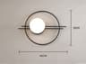 Modern LED Wall Sconce Gold & Black Round Bedroom Wall Light for Living Room Decor