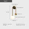 Modern Wall Lamp Glass Ball LED Gold Wall Sconce for Bedroom Living Room Decor