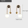 Modern Wall Lamp Glass Ball LED Gold Wall Sconce for Bedroom Living Room Decor
