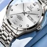 Automatic Mechanical Watch Waterproof Luminous Dual Calendar Stainless Steeljpg