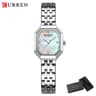 Square Stainless Steel Ladies Watch Elegant Fashion Wristwatch 8