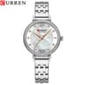 Elegant Ladies Stainless Steel Quartz Watch Classic Diamond Dial Waterproof Fashion Watch