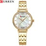 Elegant Ladies Stainless Steel Quartz Watch Classic Diamond Dial Waterproof Fashion Watch