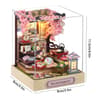Miniature Doll House Kit Wooden Puzzle Model with Furniture Lighting DIY Craft Gift