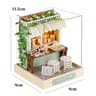 Miniature Doll House Kit Wooden Puzzle Model with Furniture Lighting DIY Craft Gift