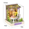 Miniature Doll House Kit Wooden Puzzle Model with Furniture Lighting DIY Craft Gift