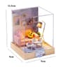 Miniature Doll House Kit Wooden Puzzle Model with Furniture Lighting DIY Craft Gift