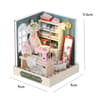 Miniature Doll House Kit Wooden Puzzle Model with Furniture Lighting DIY Craft Gift