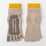 Five Toe Yoga Socks for Women Non Slip Grip Pilates Socks with Breathable Cotton Comfort