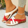 Elegant Women Wedge Sandals Breathable Summer Slide Sandals