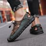 Handmade Genuine Leather Mens Sandals Non Slip Outdoor Summer Beach Shoes