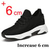 Mens Breathable Elevator Sneakers with Hidden 6cm or 8cm Height Increase