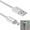 Braided Micro USB Cable with LED Indicator for Fast Charging and Data Sync