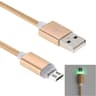 Braided Micro USB Cable with LED Indicator for Fast Charging and Data Sync