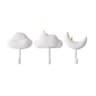 Cloud Shaped Adhesive Wall Hooks Set No Drill Damage Free Hanging Hooks