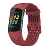 Breathable Silicone Watch Band For Fitbit Charge 6  Charge 5 Adjustable Replacement Strap 13