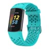 Breathable Silicone Watch Band For Fitbit Charge 6  Charge 5 Adjustable Replacement Strap 0